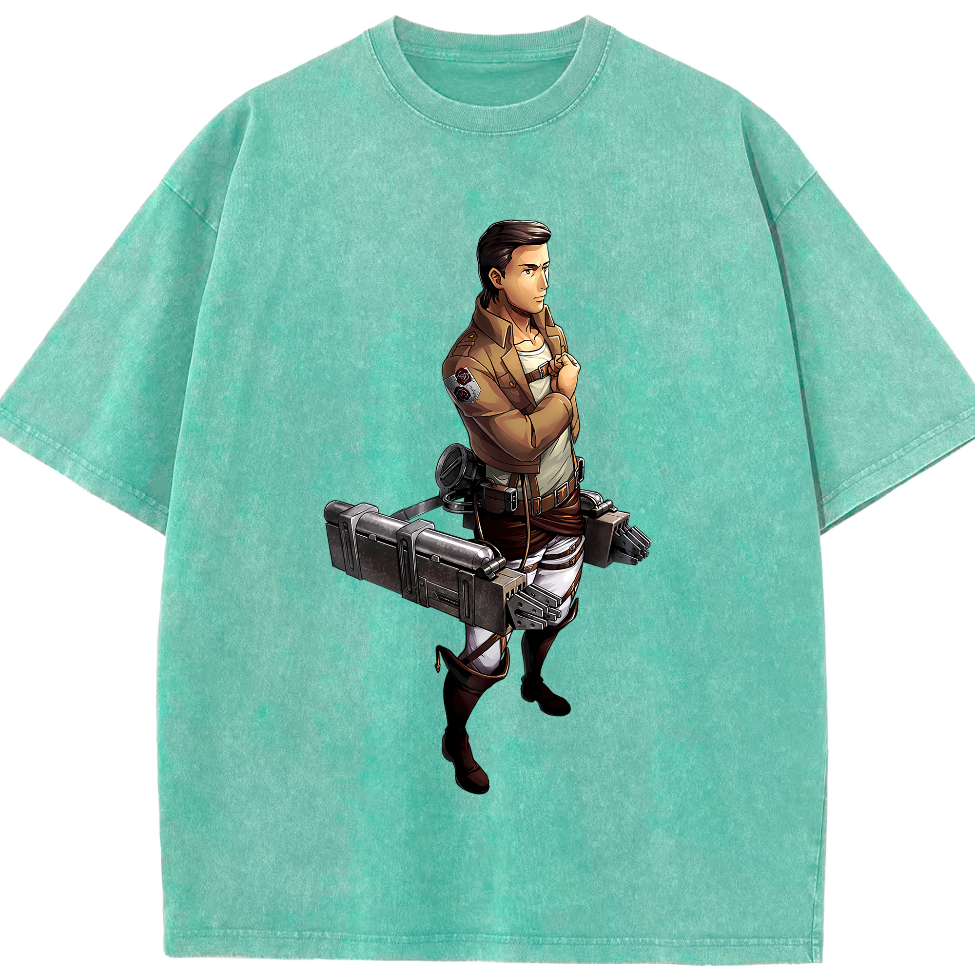 （画像用） 進撃の巨人 Attack on Titan 綿100% ヴィンテージ風 半袖Tシャツ（フロントプリント）